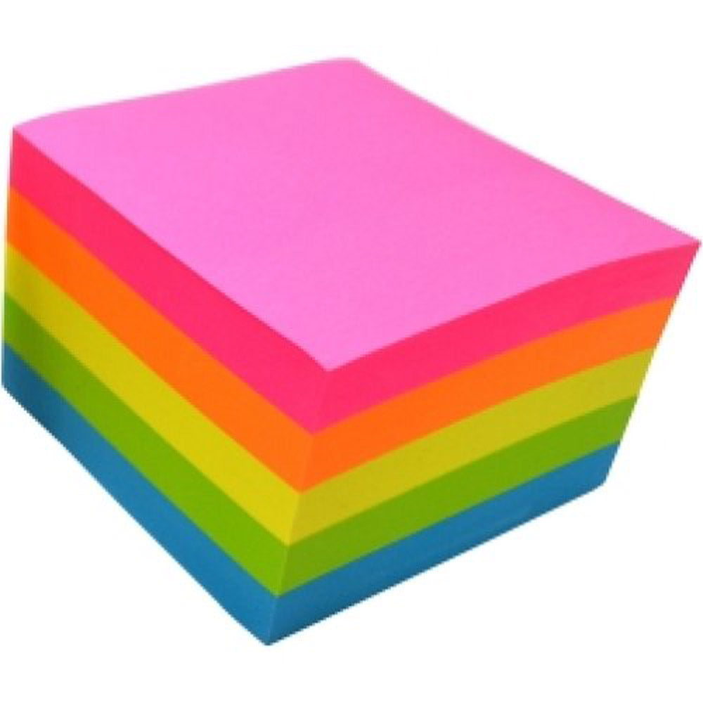 Rainbow My Craft Flouro Sticky Notes 500 Sheets (76x76mm)