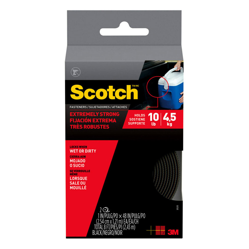 Scotch Extreme Black Roll Fastener 25mmx1.2m