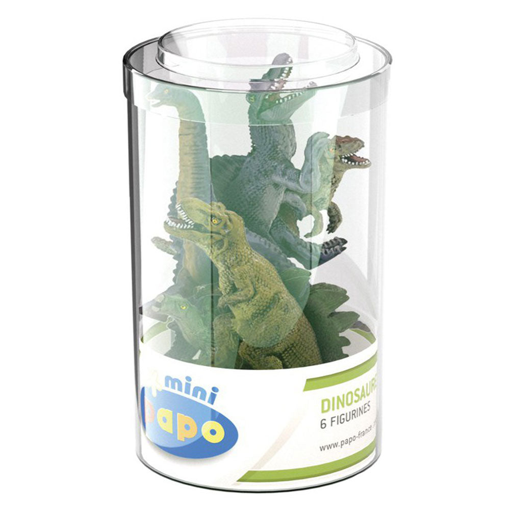 Papo mini plus dinosaurus beeldjes 6 stks