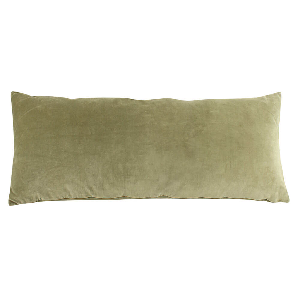 Coussin en velours avec une tranche de sauge profonde