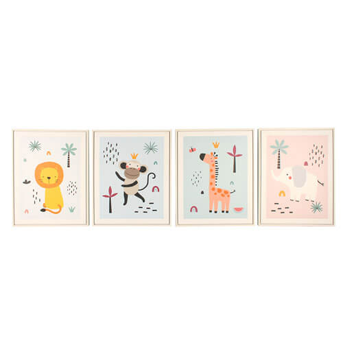 Jordan Kids Room Prints with Frame Set of 4 (50x40x3cm)