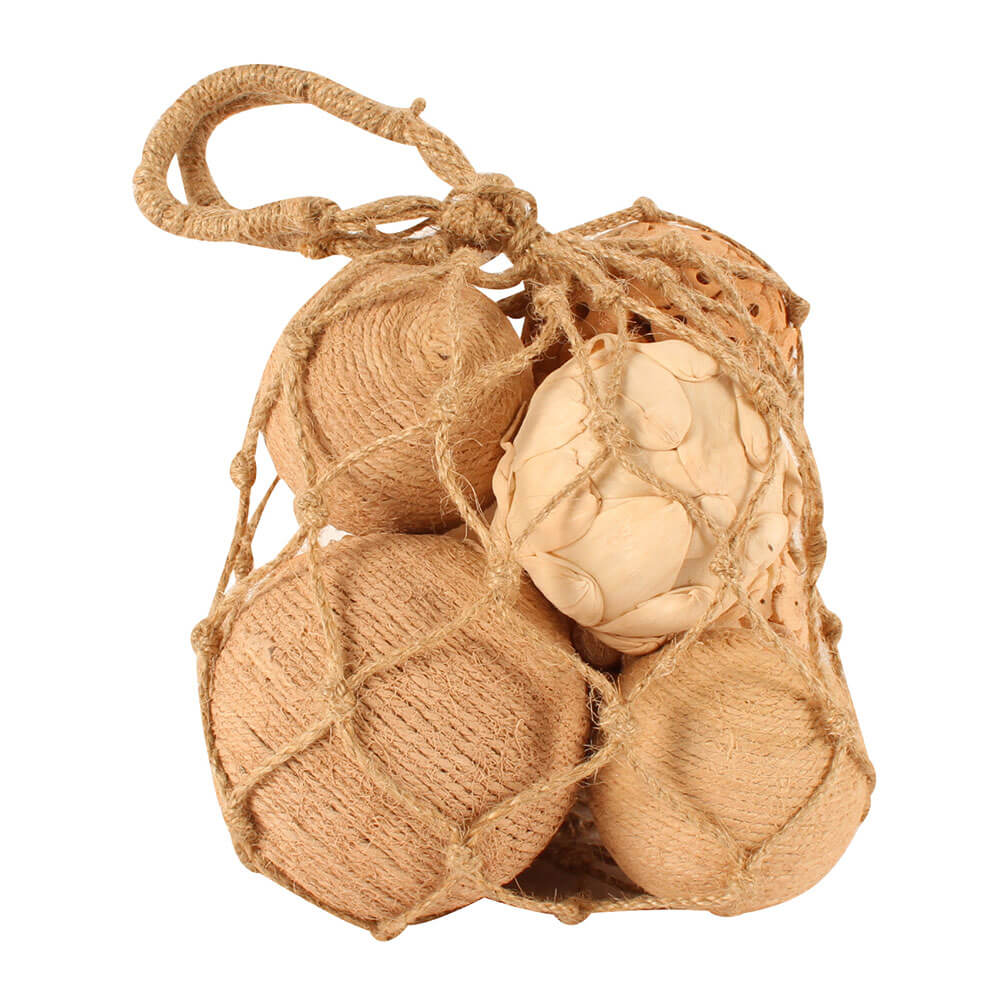 Jute roped blandede bolde 38 cm