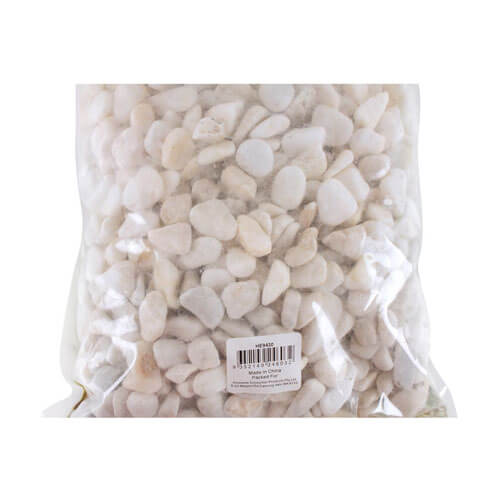 Gus White Stone Pebble in PVC Bag 5kg (1-2cm)