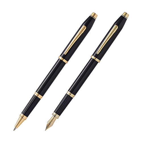 Century II Black Lacquer 23CT Pen