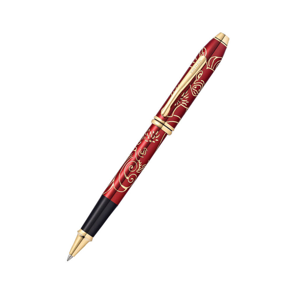 Townsend Año de Pig 23ct Gold Red Lac Pen