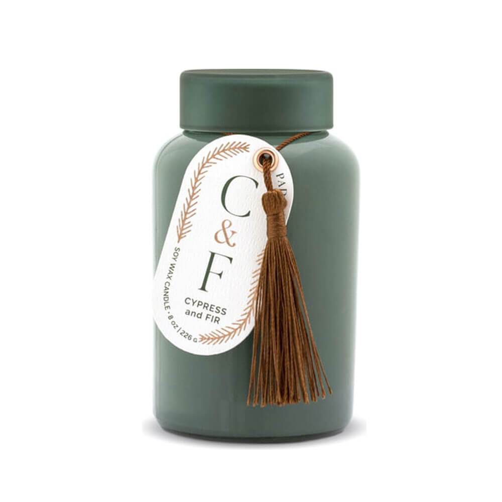 Cypress & Fir Vela con tapa verde oscuro 8 oz