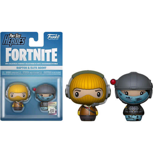 Fortnite Raptor & Elite Agent Pint Size Hero 2 Pk