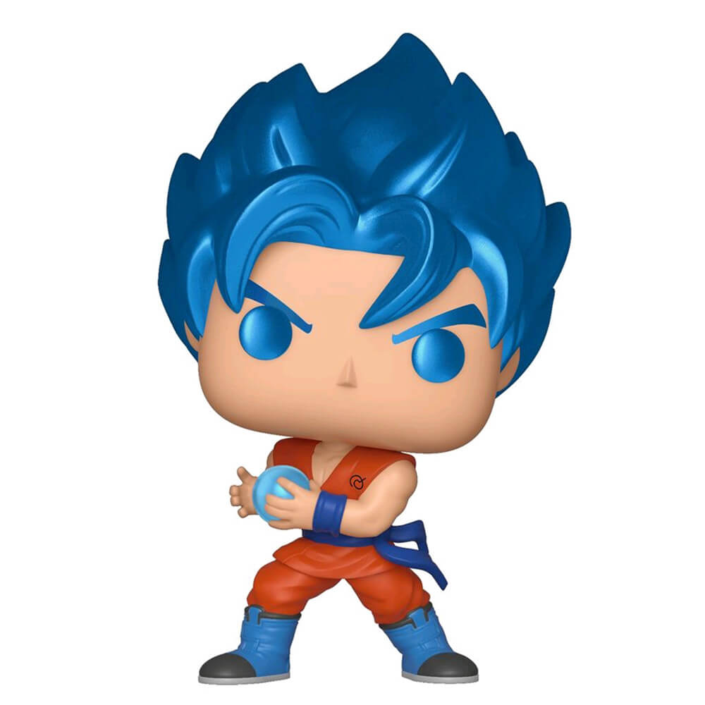 Dragon Ball Z SSGSS Goku w/ Kamehameha Metallic US Excl Pop!