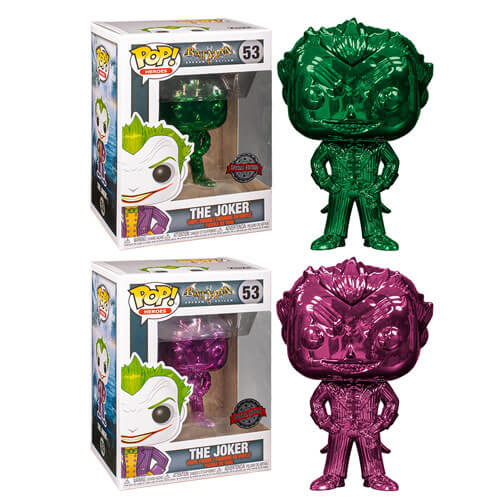 Batman Arkham Asylum The Joker Chrome US Excl Pop!