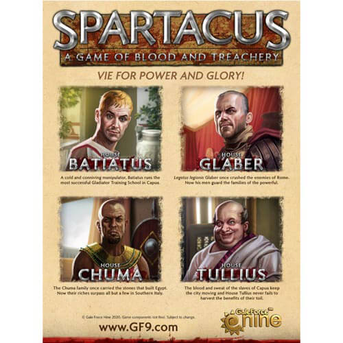 Spartacus A Game of Blood & Treachery Board Game