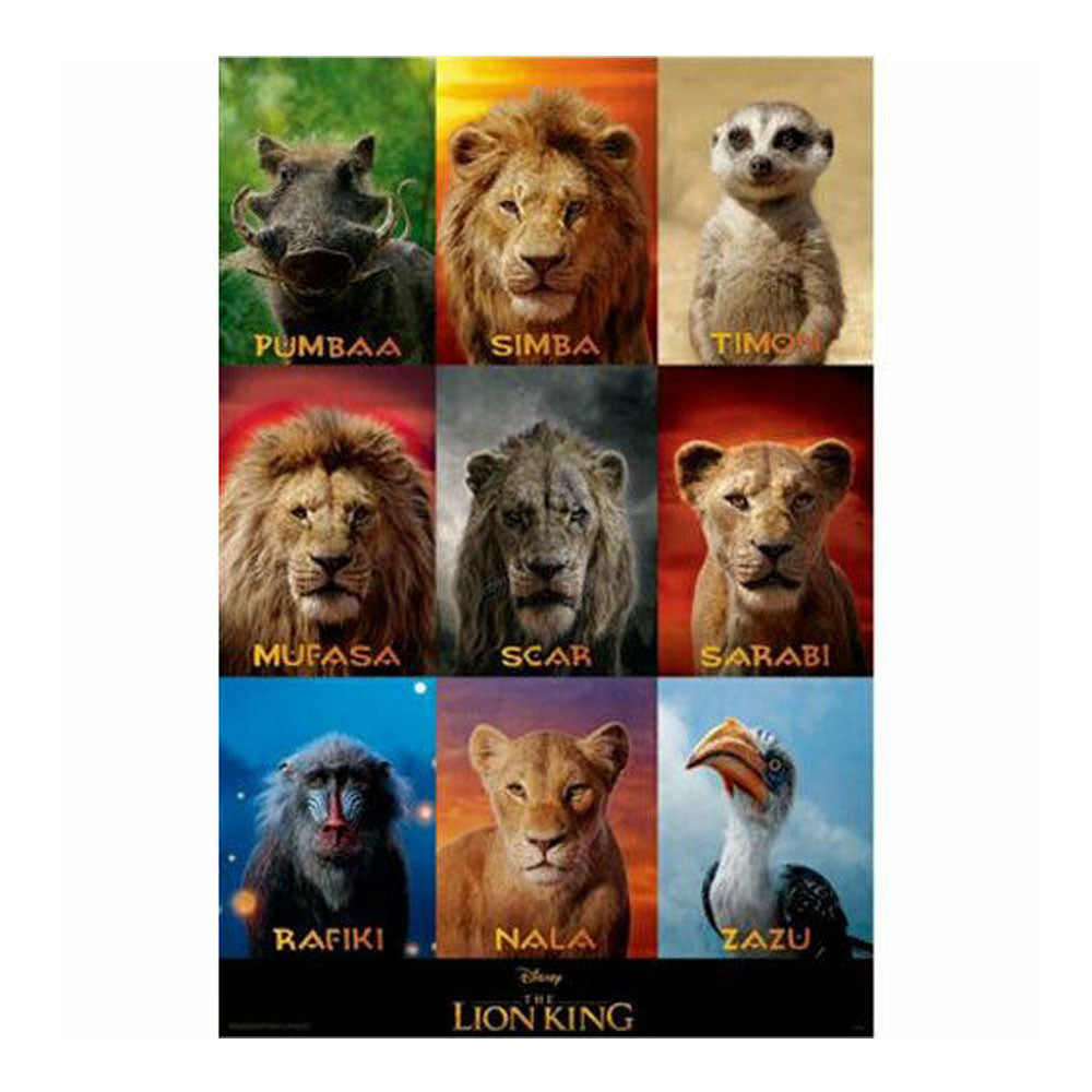 L'affiche d'action en direct du roi lion