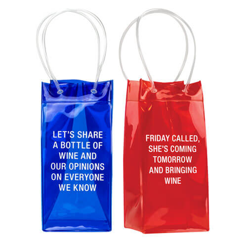 Say What PVC Wine Tote