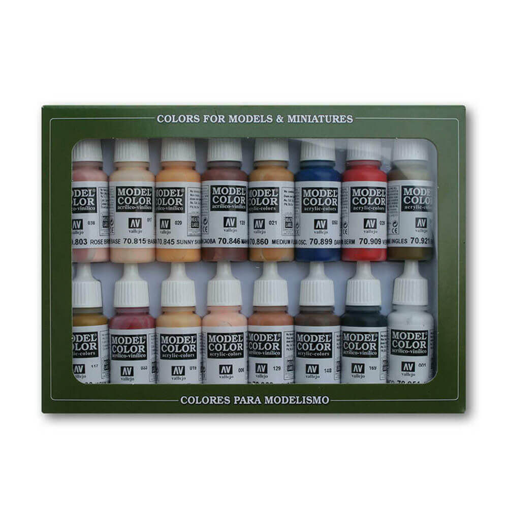 Ensemble de peinture de couleur modèle de 16 couleurs