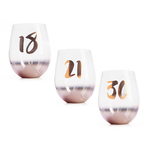 Birthday Blush Stemless Glass