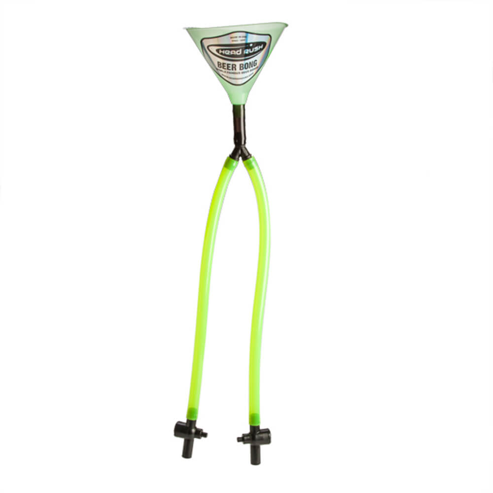 Head Rush Double Tube Glow-in-the-Dark Beer Bong