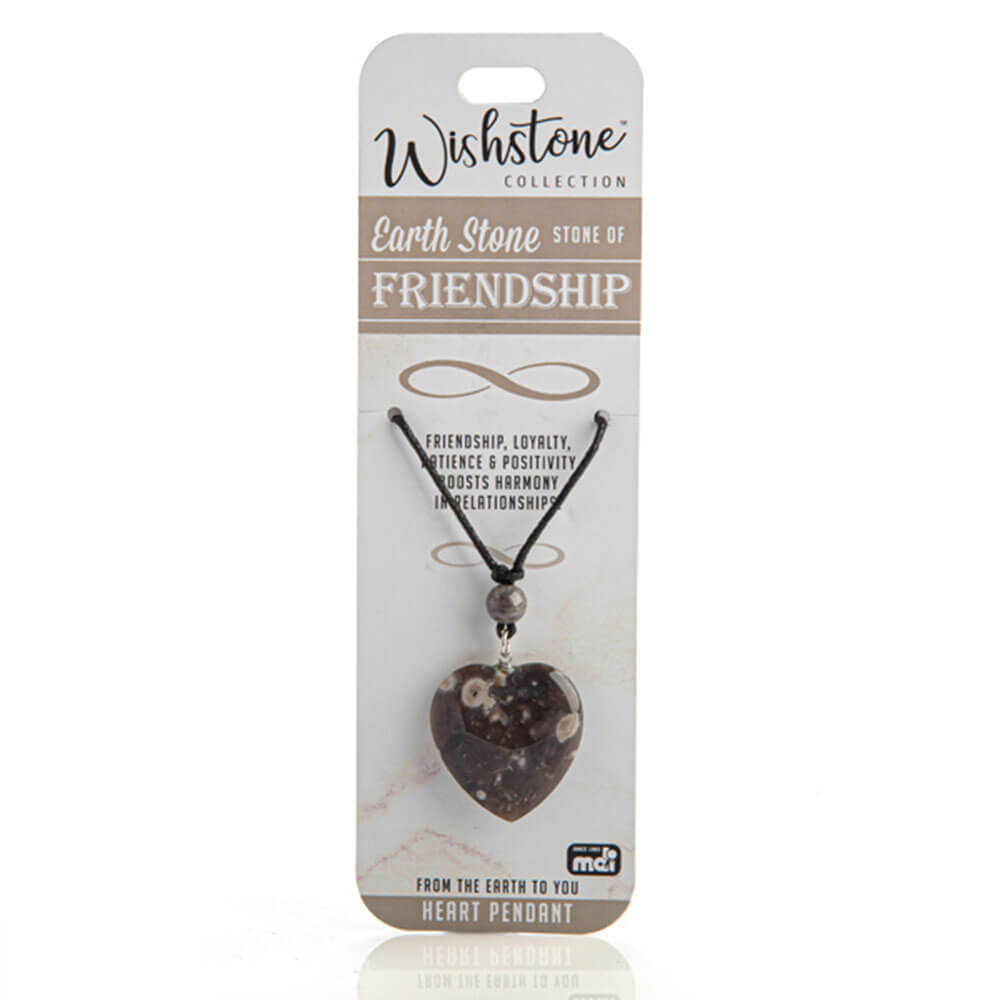 Wishstone Collection Earth Stone Heart Pendant