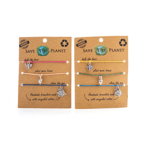 Save the Planet Charm Bracelet Set (1pc Random Style)