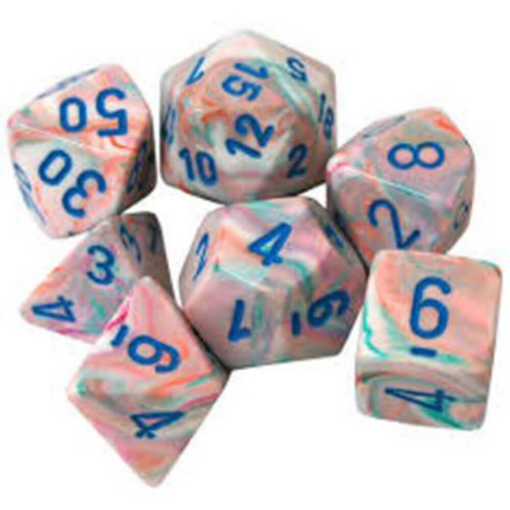 Chessex Polyhedral 7-die festlig sett