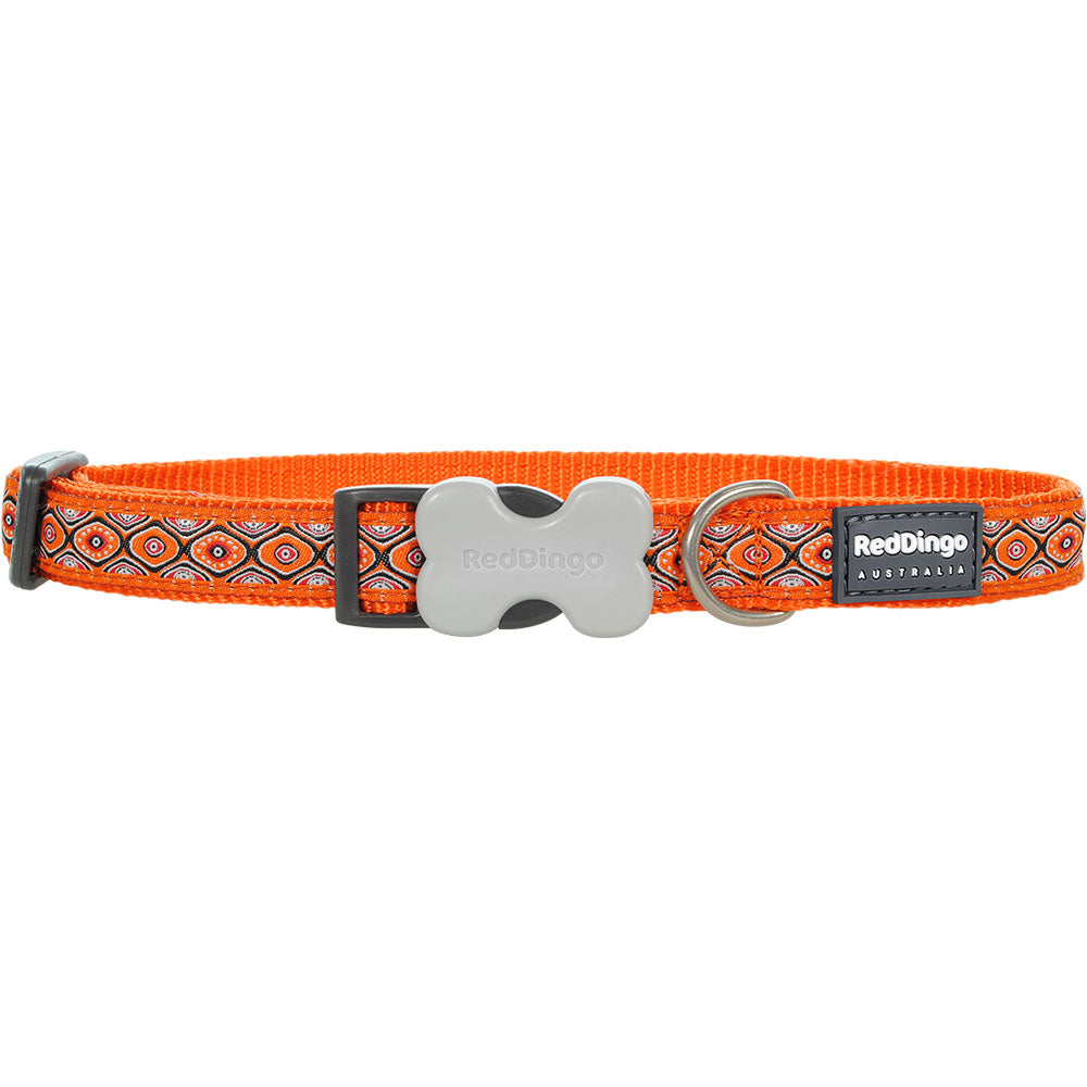 Hondenkraag met Snake Eyes Design (oranje)