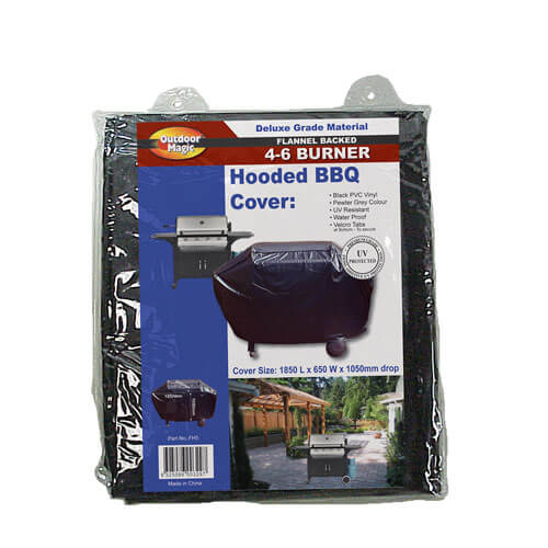 Outdoor Magic 4-6 Burner Deluxe Hooded BBQ Cover (65x185cm)