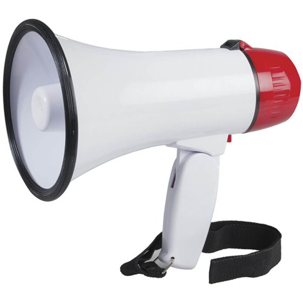 Compacte megaphone PA met sirene