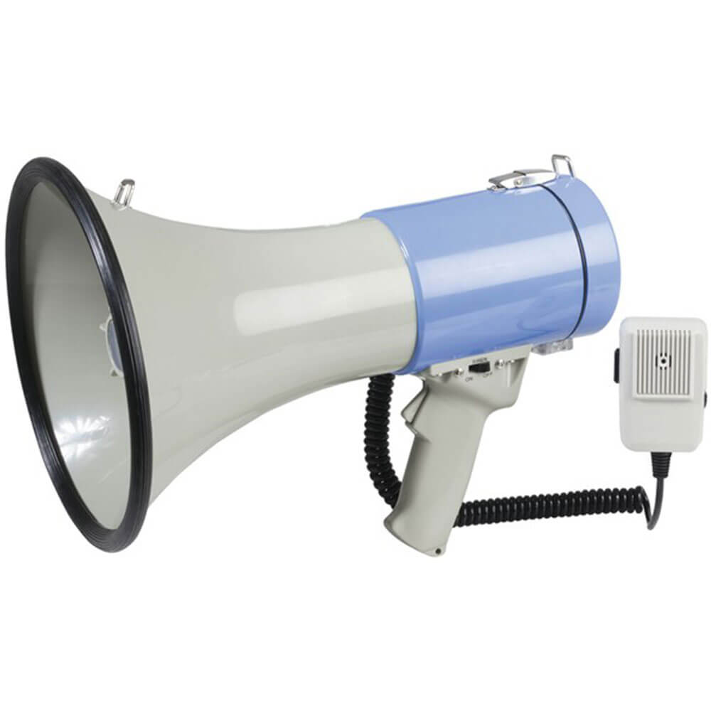 Compacte megaphone PA met sirene