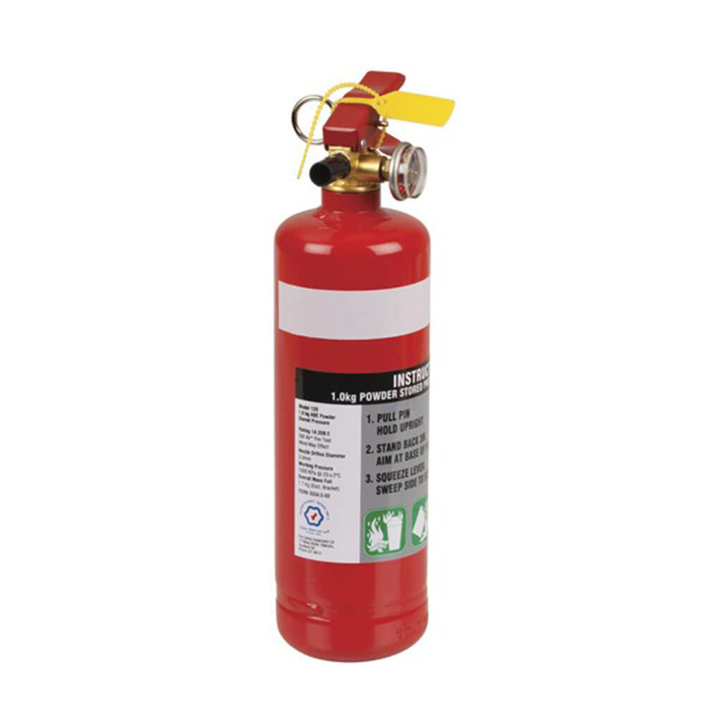 1kg Fire Extinguisher (1A:20B:E Metal Bracket)