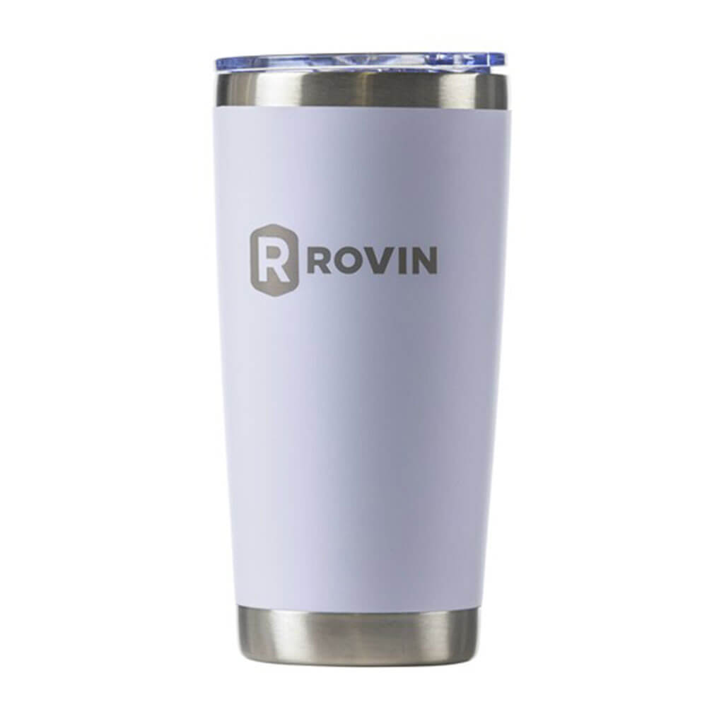 Copa de acero inoxidable Rovin con tapa de empuje (590 ml)