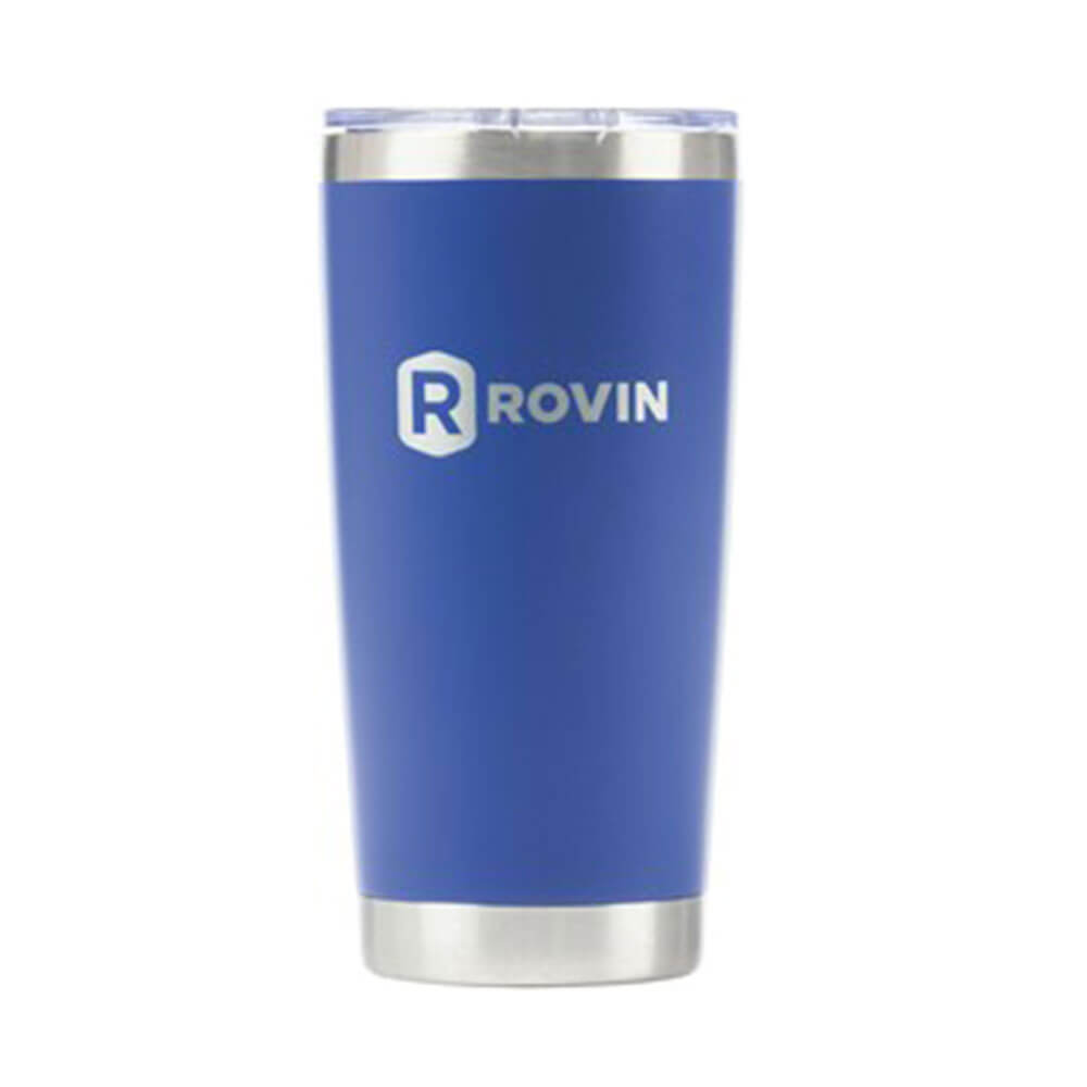 Tasse de rovin en acier inoxydable avec couvercle de poussée (590 ml)