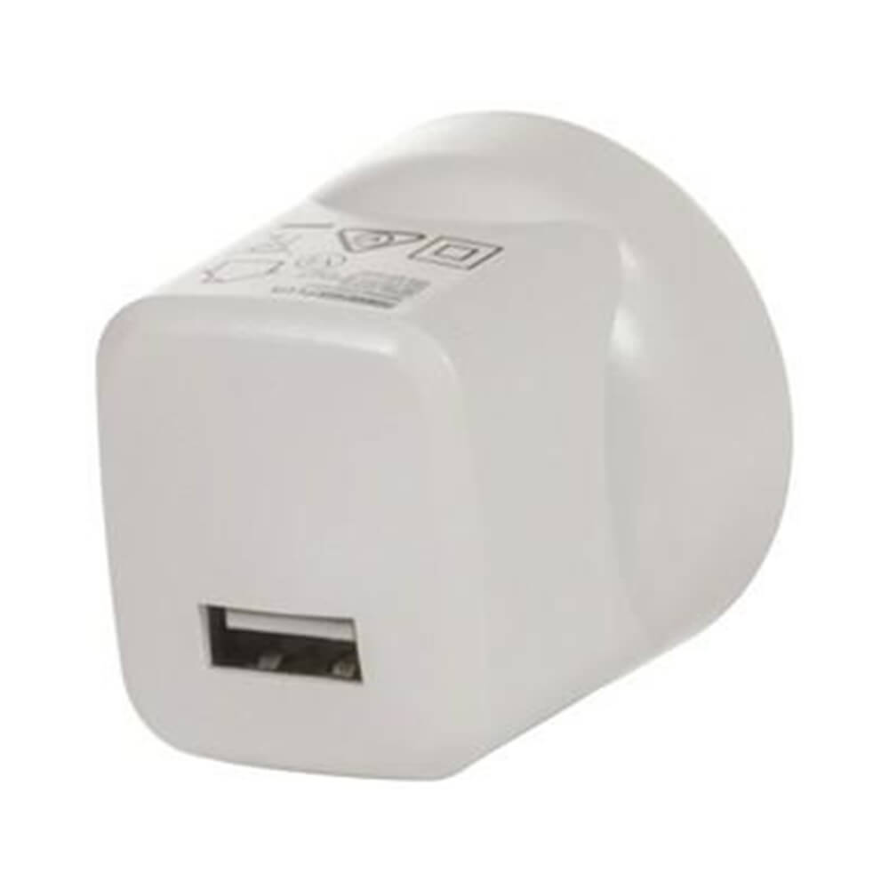 PowerTech Plus Mains USB MINI Adapter 5VDC 2.1A (vit)