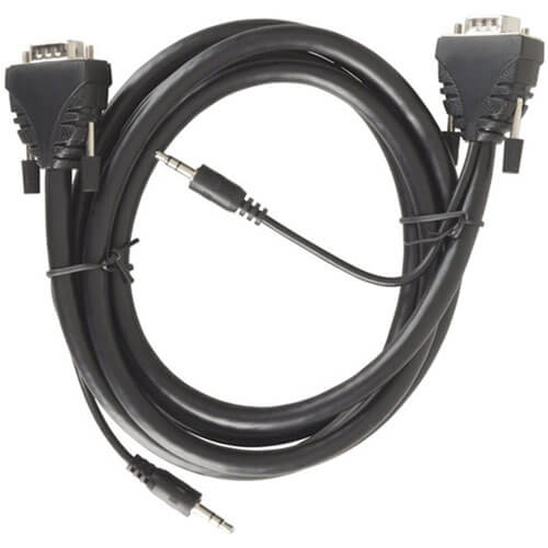 VGA Monitor Cable with 3.5mm Audio Plug 1.8m