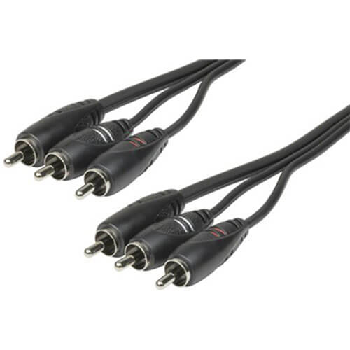 3 RCA Plugs to Plugs Audio Visual Connecting Cable