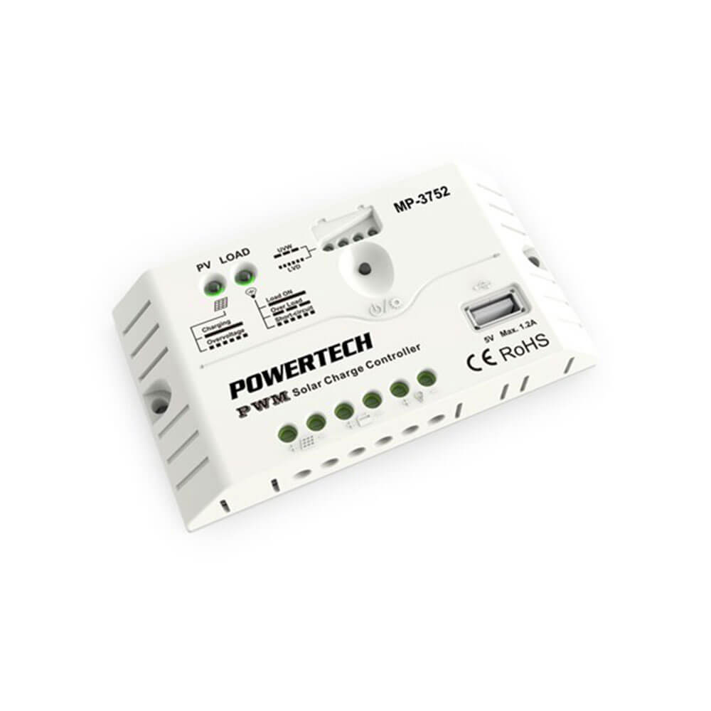 Powertech Solarladeregler mit USB (12V/24V)