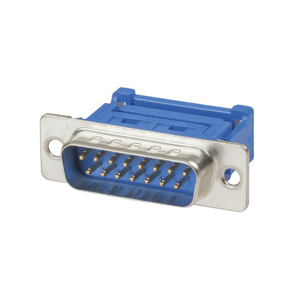 Conector IDC masculino para soporte de línea con conchas traseras