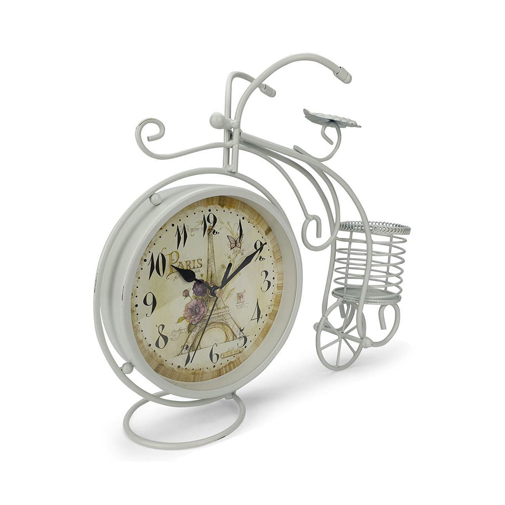 Art Metal Home Decor Bike Bike Mute Table Clock