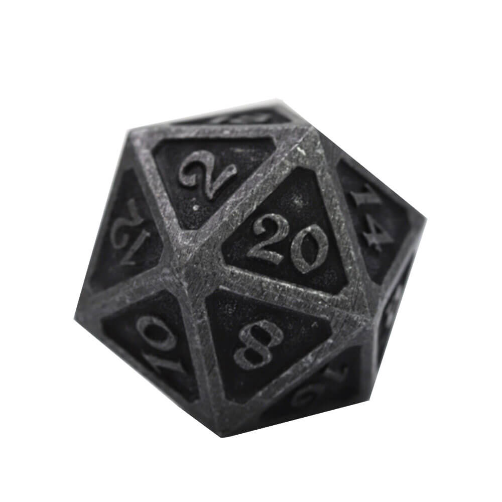 D20 terning metall mytica (singel)