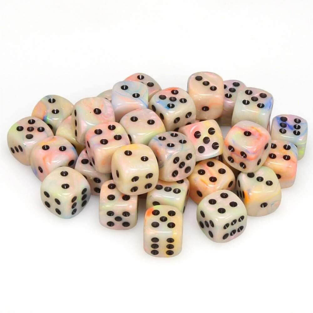 D6 Dice Festive 12 mm (36 dés)