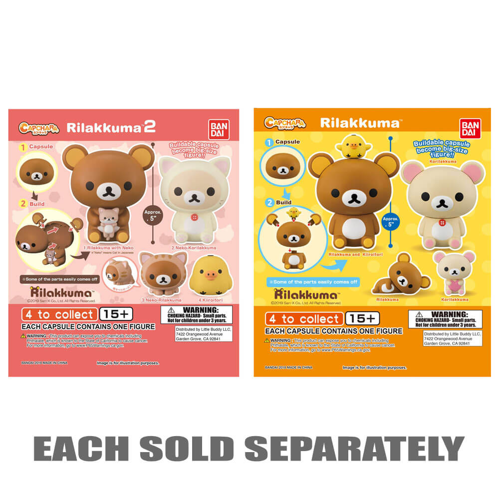 Gashapon Rilakkuma Cap Character (Pack of 50)