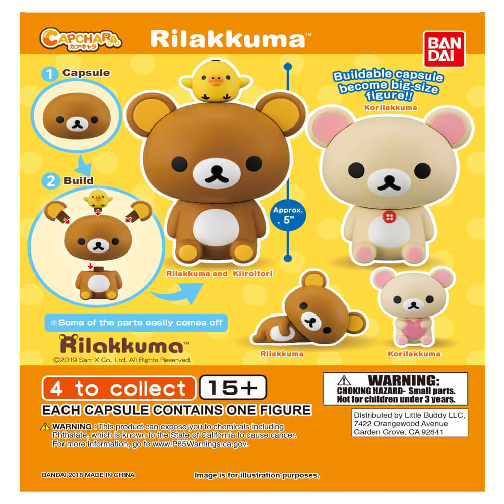 Gashapon Rilakkuma Cap Character (Pack of 50)