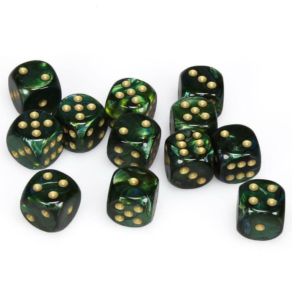 D6 DICE Scarab 16mm (12 dados)