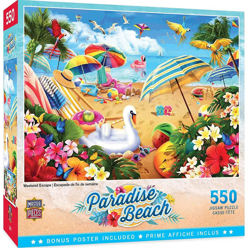 Obras -primas Paradise Beach 550pc Puzzle