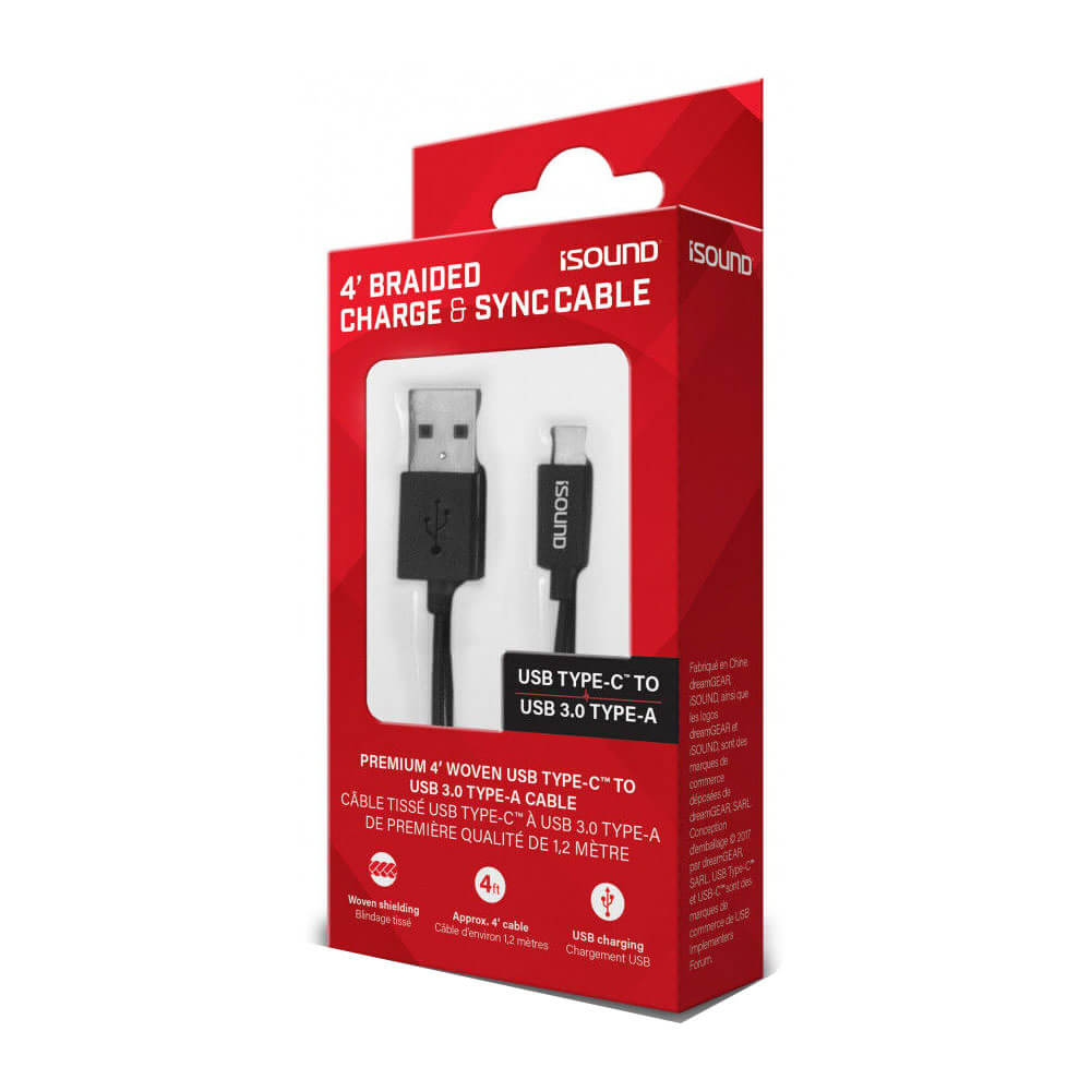 ISOUND USB-C PLERADED CALL I SYNC CABLE (czarny)