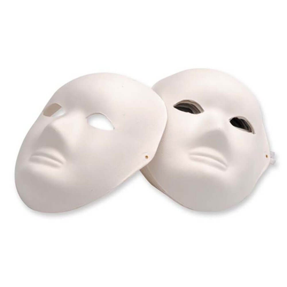 EC Paper Mache masker med elastisk 24pk