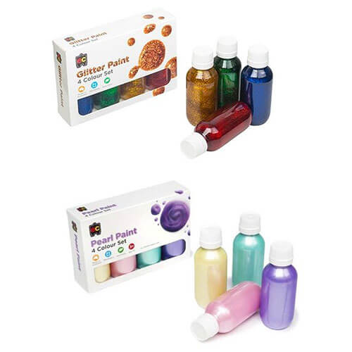 EC Glitter Paint Set 4pcs Assorted 100mL