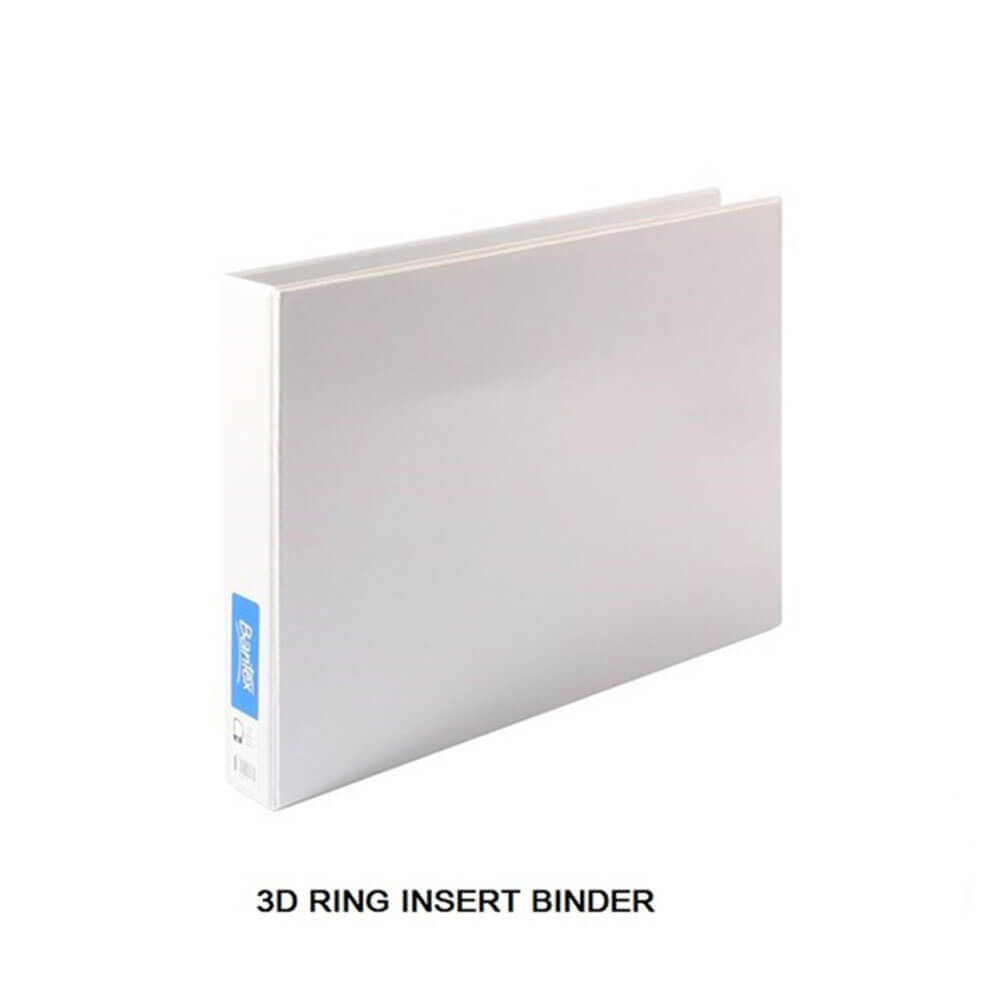 Bantex Landscape Insert Binder White 38 mm A3