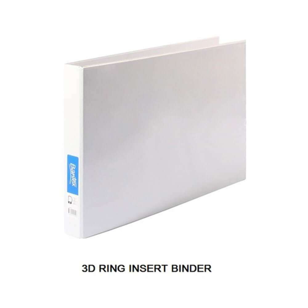 Bantex Landscape Insert Binder White 25 mm A3