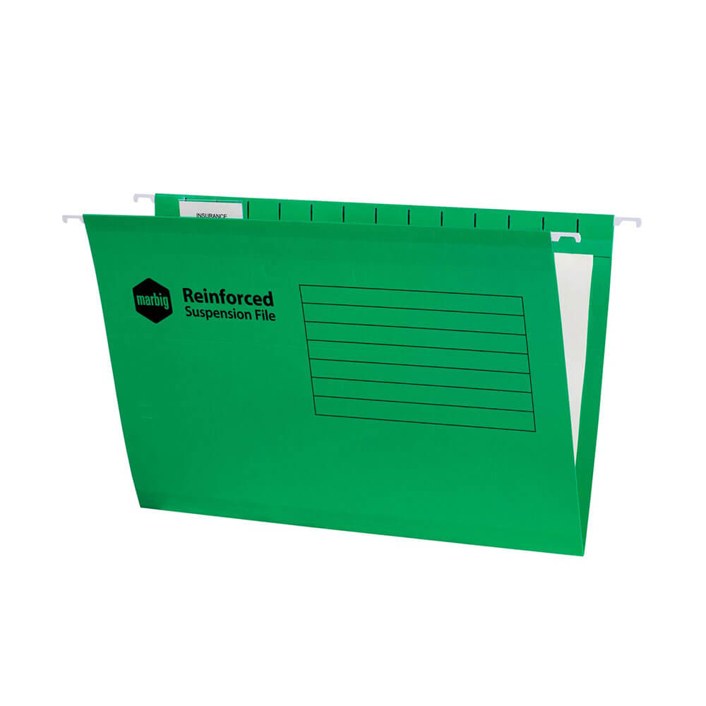 Arquivos de suspensão de Marbig Foolscap 25pk