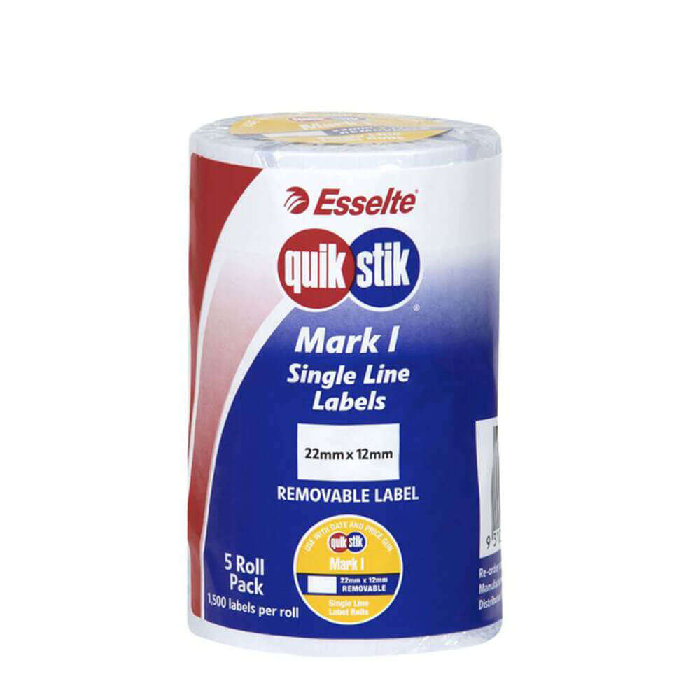 Quik Stik Mark Verwijderbaar label Plain (5pk)