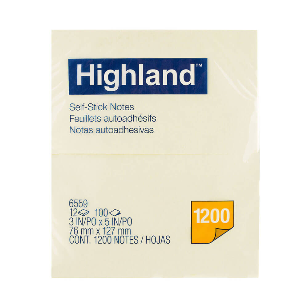 Highland Stick en notas amarillo 12pk