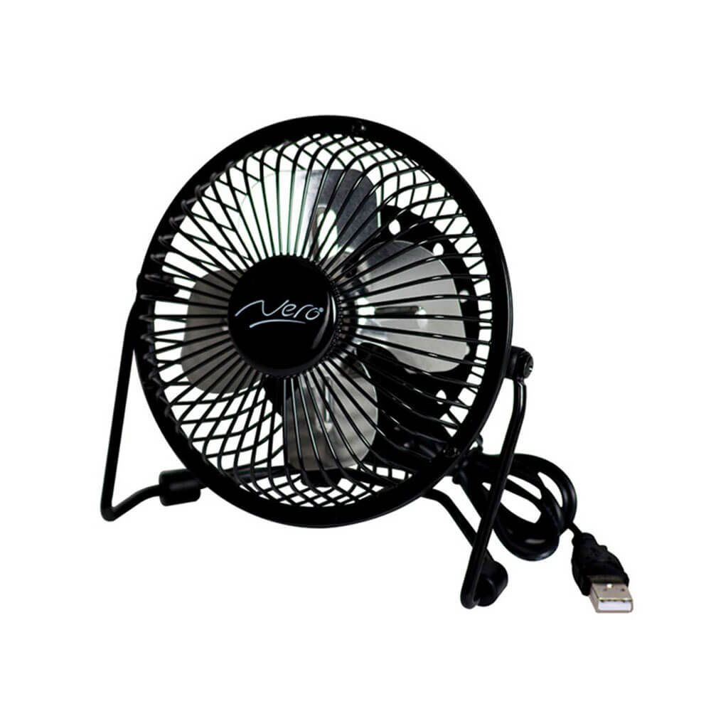 Nero Mini Desk USB Fan 10cm (Black)